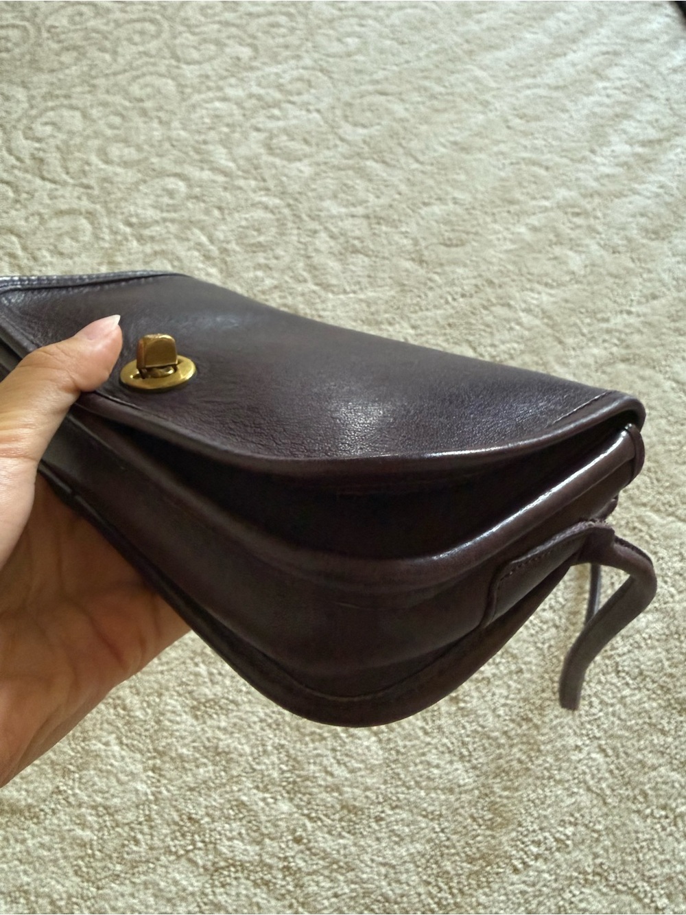Coach Vintage Newyork Dinky Bag Burgundy - Picture 10 of 13